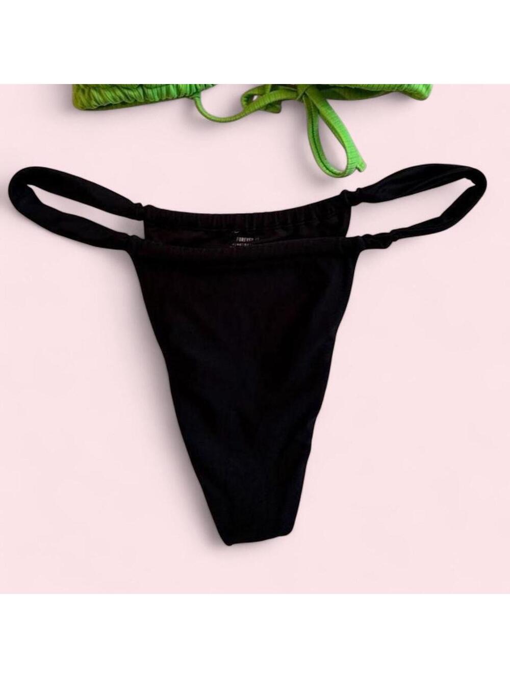 🖤 Forever 21 Black Strappy Bikini Bottoms
